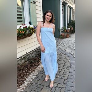 Elegant Blue Maxi Dress